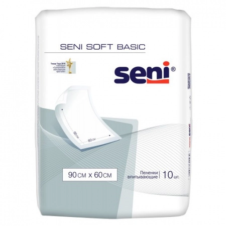 Пеленки гигиенические Seni soft Basic 90 x 60 см 10 шт. Пеленки/простыни нестерильные 10 шт.