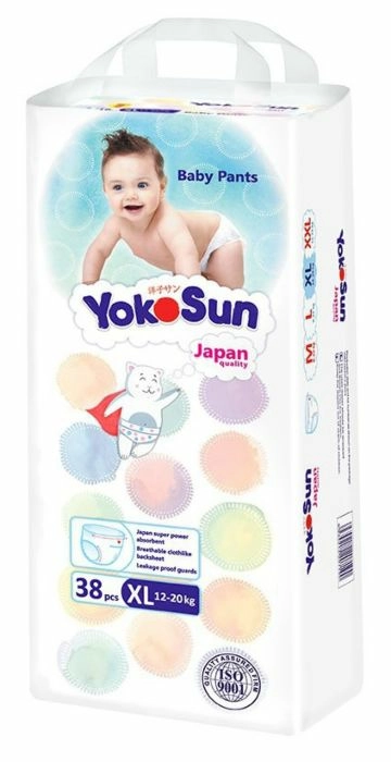 Подгузники YokoSun XL (12-20кг) трусики Подгузники 38 шт.