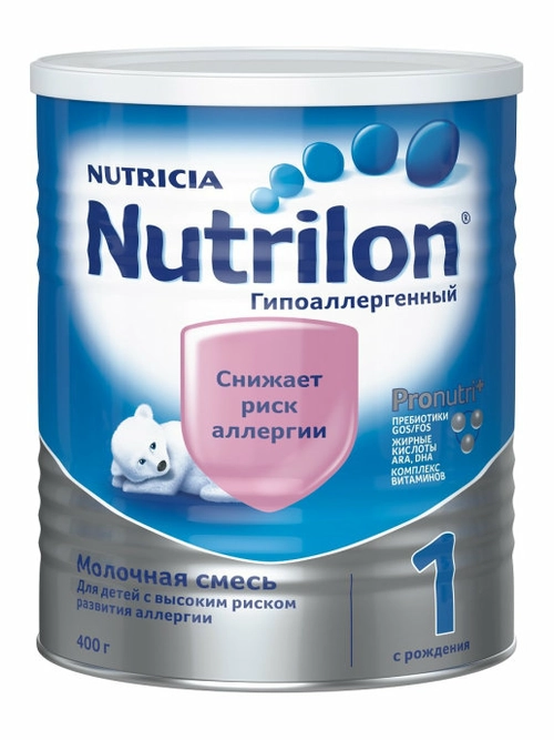 Смесь молочная Нутрилон Nutrilon 1 Гипоаллергенный с 0 месяцев Сухая смесь 400г 1 шт.