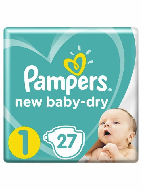 Подгузники Памперс Pampers 1 New Baby Dry (2-5кг) Подгузники 1 (2-5кг) 27 шт.