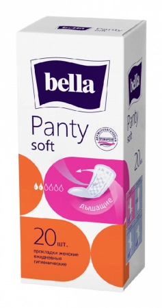 Классические ежедневки Bella Panty Soft 20 шт. Прокладки ежедневные 20 шт.