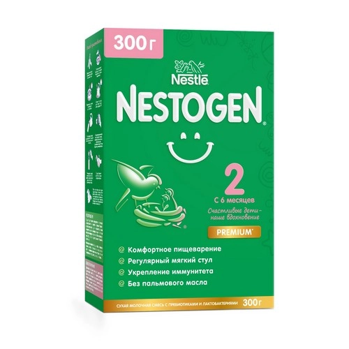 Смесь молочная Нестле Nestle Нестожен Nestogen 2 Premium с 6 месяцев Сухая смесь 300г 1 шт.