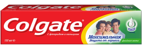 Паста зубная Колгейт Colgate Maximum Caries Protection mint Максимальная защита от кариеса Двойная мята Паста для местного применения 1 шт.