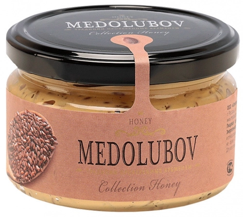 Крем-мед Медолюбов Урбеч с семенами льна 250мл Мед 250мл 1 шт.