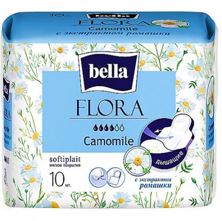 Классические прокладки Bella Flora Camomile по 10 шт. Прокладки 10 шт.