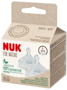 Соска NUK for Nature силикон отверстие L 2 шт Соски 2 шт.