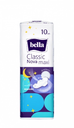 Классические прокладки Bella Classic Nova Maxi 10 шт. Прокладки 10 шт.