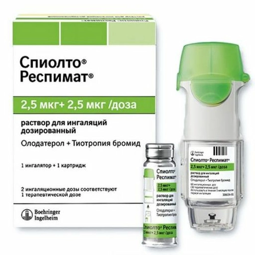 Спирива Респимат Раствор для ингаляций 0,0025мг/доза 4мл 1 шт.