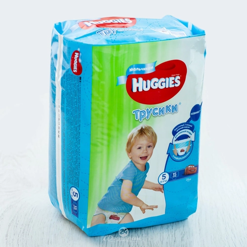 Подгузники Хаггис Huggies Little Walkers 5 Boy (13-17кг) трусики Подгузники 15 шт.