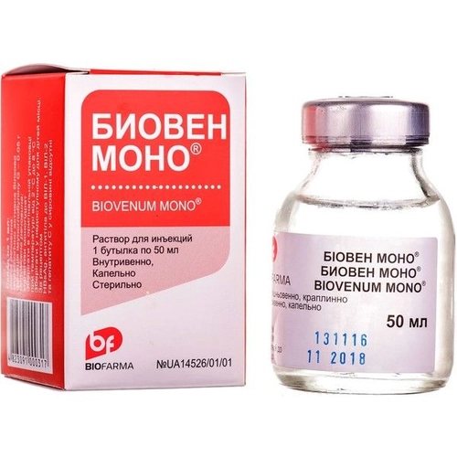 Биовен Моно Раствор для инфузий 5% 50мл 1 шт.