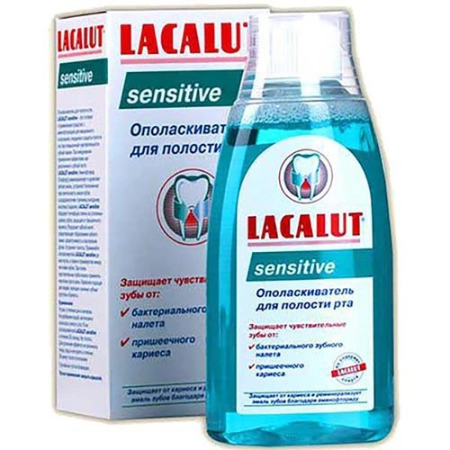 Ополаскиватель для полости рта Лакалют Lacalut Sensitive Сенситив антибактериальный Ополаскиватель 500мл 1 шт.