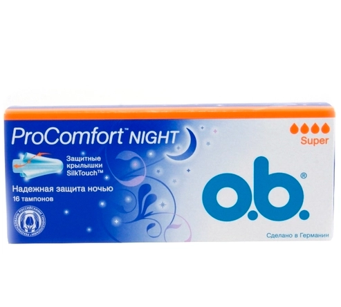 Тампоны ОБи O.B. pro comfort Super Night Тампоны 16 шт.
