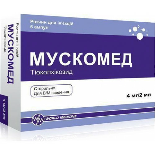 Мускомед Раствор для инъекций 4мг 2мл 6 шт.