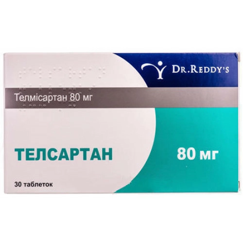 Телсартан Таблетки 80мг 30 шт.